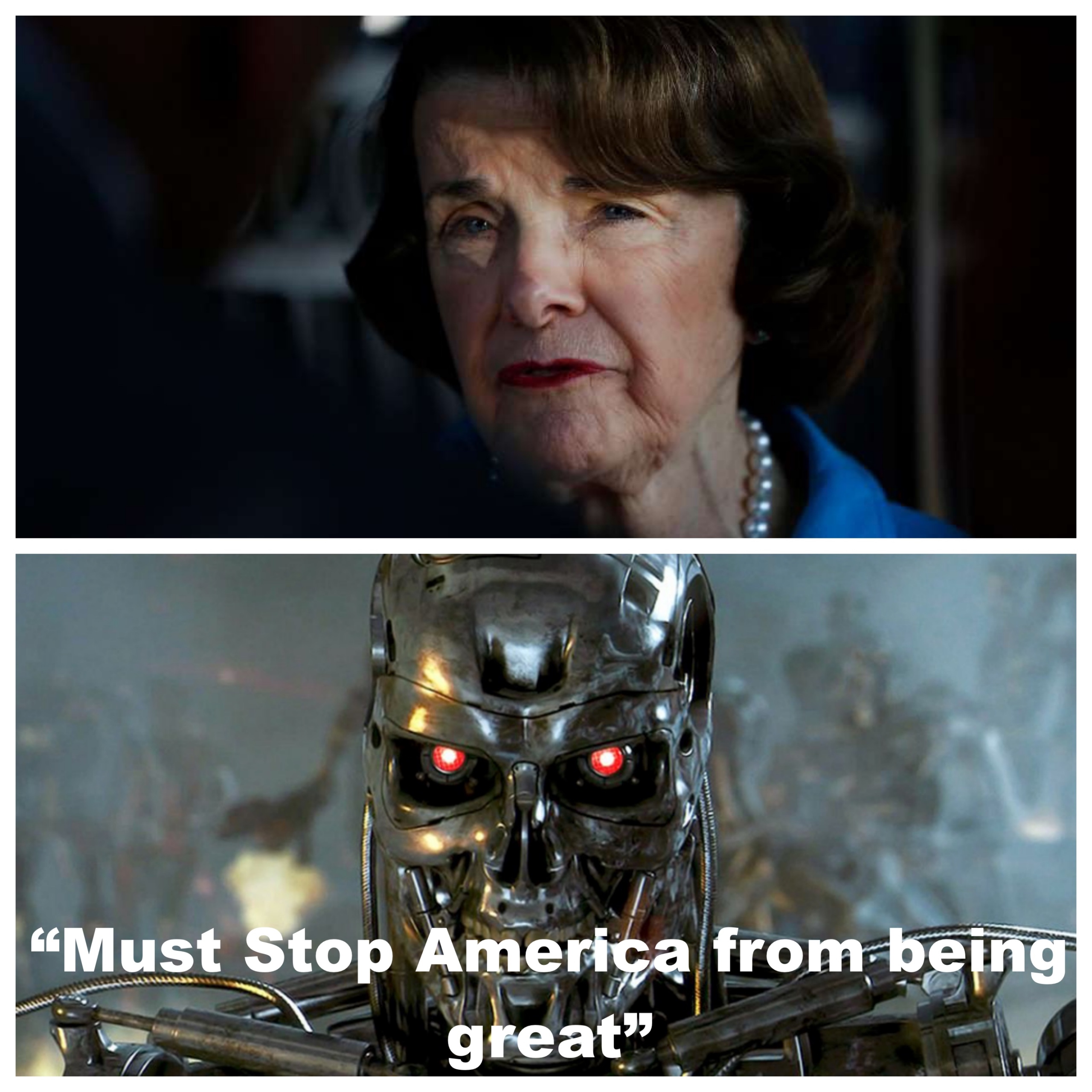 Secret Democratic Plot Uncovered, Feinstein Found to be America Hating Robot